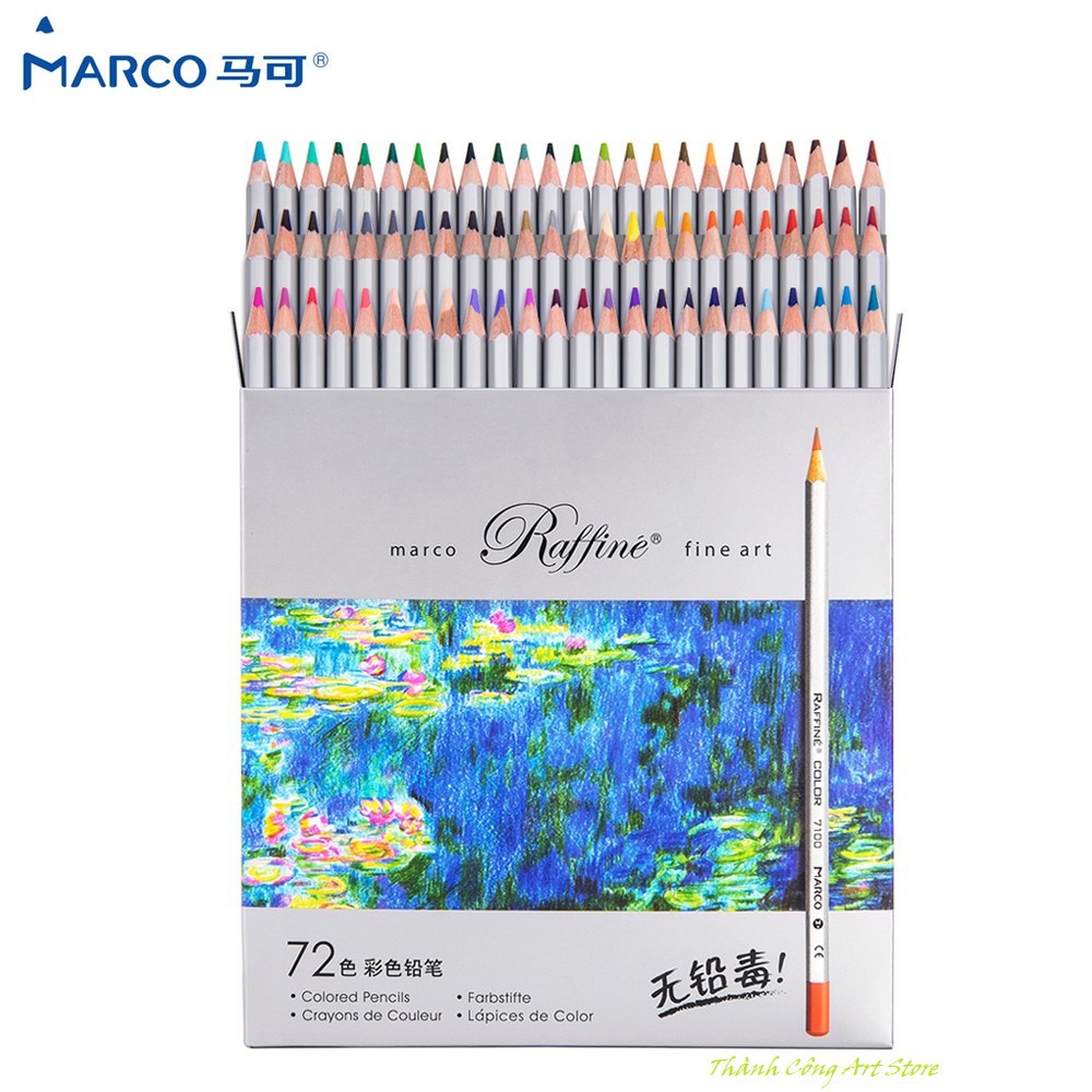 [TC Art Store] Bút Chì Màu Nước Marco Raffine 12 màu 7120-12TN ( Hộp giấy và hộp thiếc )