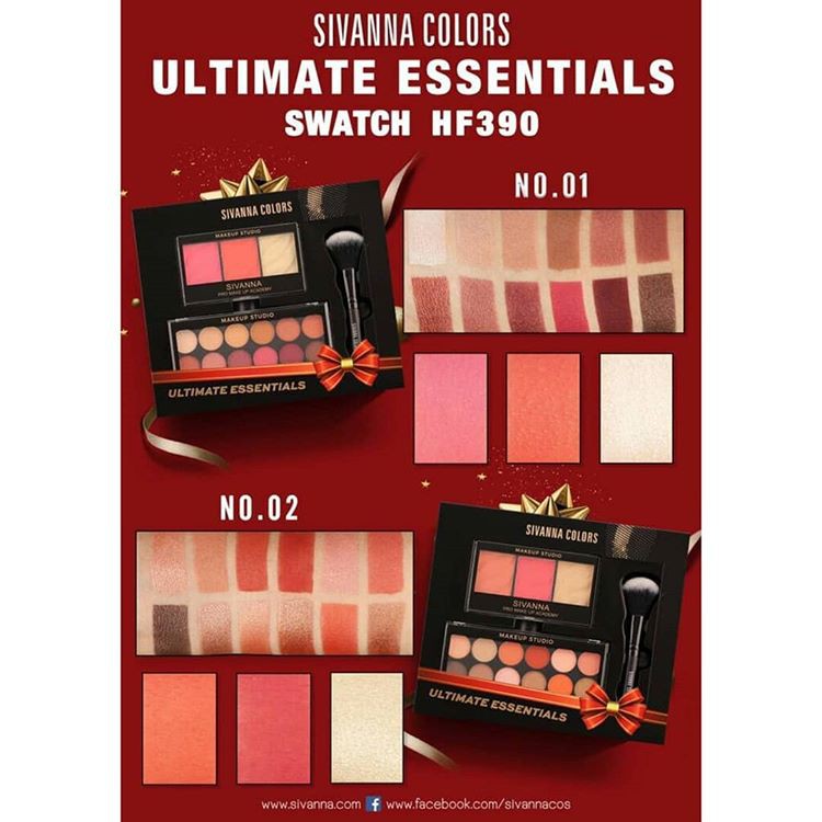 HOT! HOT! HOT! SET PHẤN MẮT SIVANNA COLỎ ULTIMATE ESSENTIALS SWATCH HF390 (NEW) 3sp