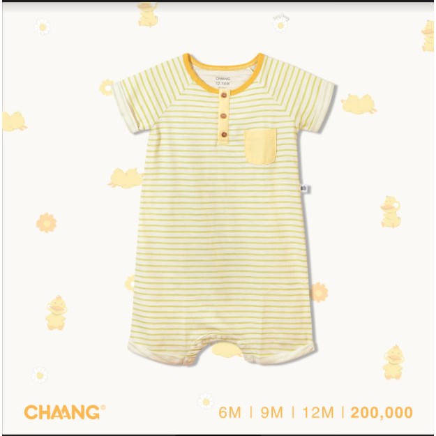 [Mã FARSBR051 giảm 12% tối đa 30K đơn 99K] Bodysuit cho bé cộc bổ trụ Lake kẻ xanh CHAANG