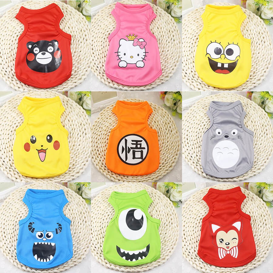 HÀNG MỚI VỀ [ĐỦ SIZE 1 - 10KG] ÁO HOẠT HÌNH CUTE DÀNH CHO THÚ CƯNG