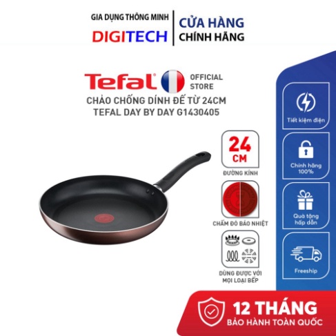 Chảo Chống Dính Tefal Sâu Lòng Màu Đỏ - Hàng Nhập Khẩu Đức - Dùng Được Mọi Loại Bếp - Điện Máy DigiTech