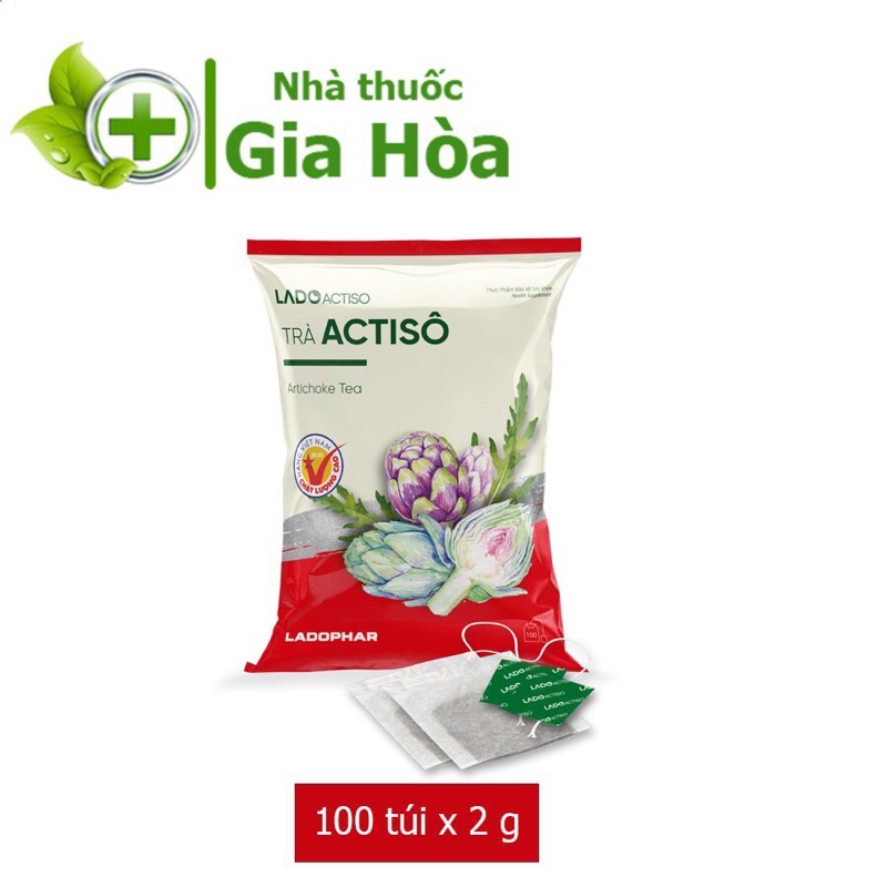 Trà túi lọc Actiso / Atiso Ladophar (Đà Lạt) - Gói 100 túi