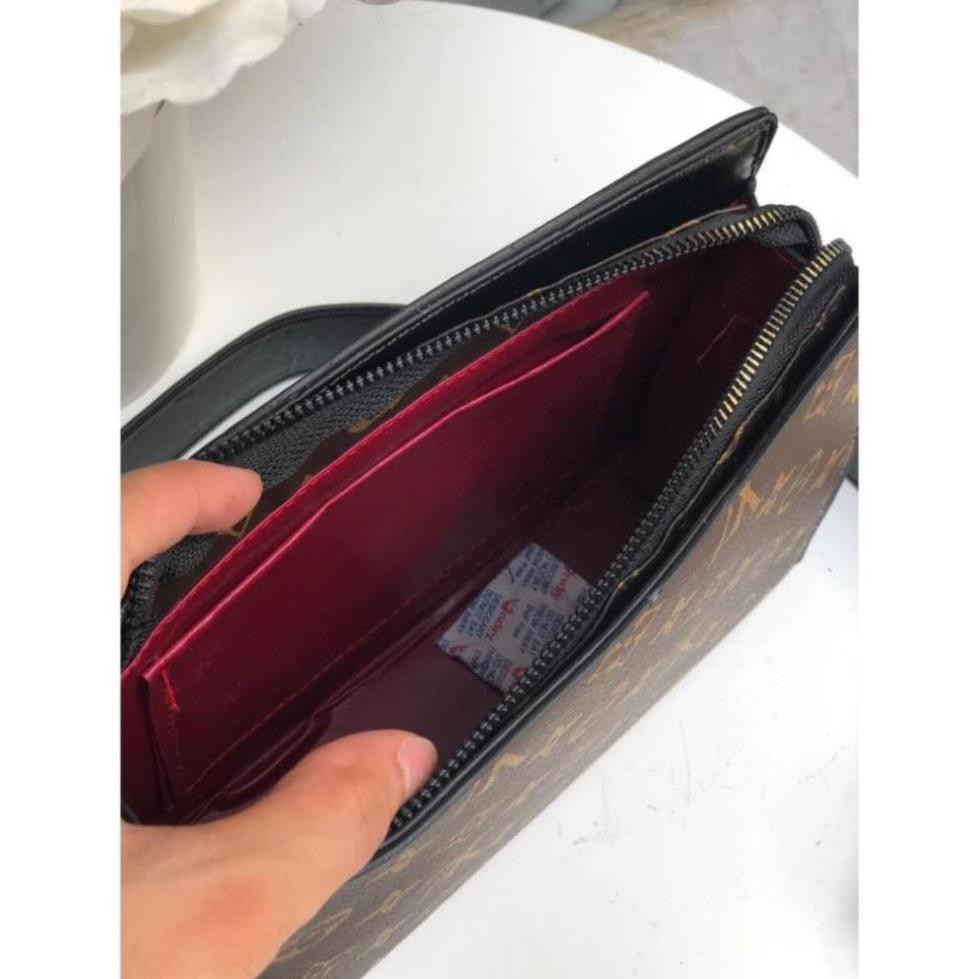 Túi Xách Nữ - Túi Đeo Chéo Clutch Phối Dây Xích Đen To - LP FASHION | BigBuy360 - bigbuy360.vn