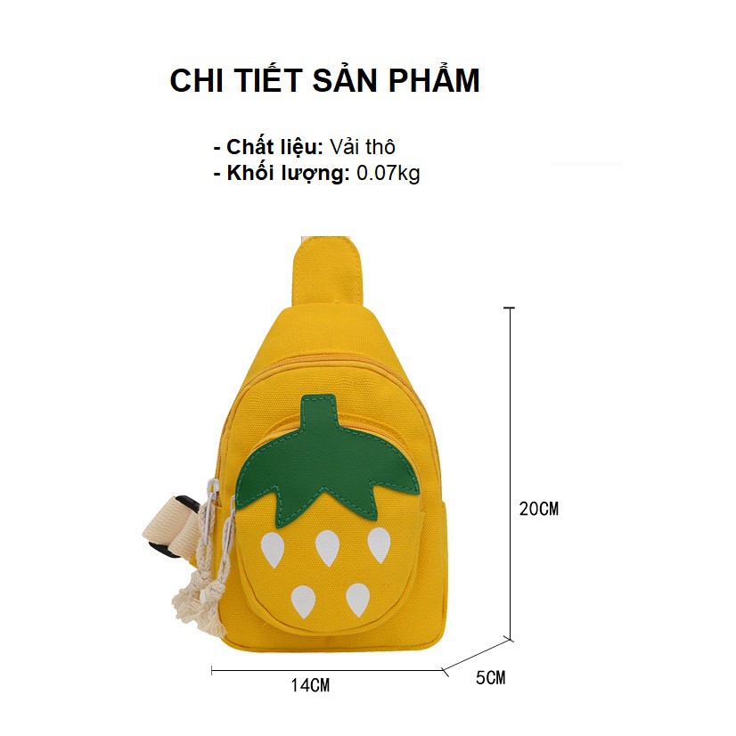 Túi đeo chéo  cho bé gái hình dâu tây phong cách Hàn Quốc đi chơi, đừng tiền lì xì