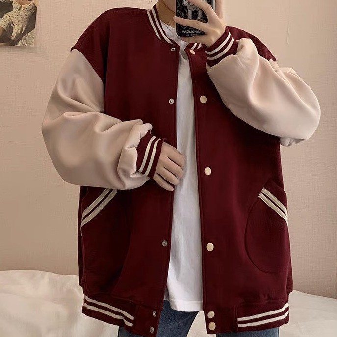 áo bomber nữ form rộng, áo khoác nữ bomber form rộng phong cách hàn quốc mẫu trơn mùa đông chất liệu nỉ bồng trần