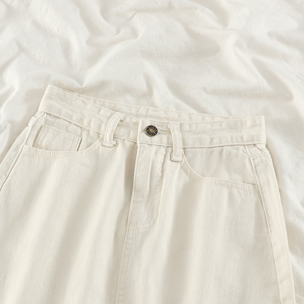 NUZIRO  Chân Váy jean Lưng Cao Dáng Chữ A Trẻ Trung Năng Động Cho Nữ