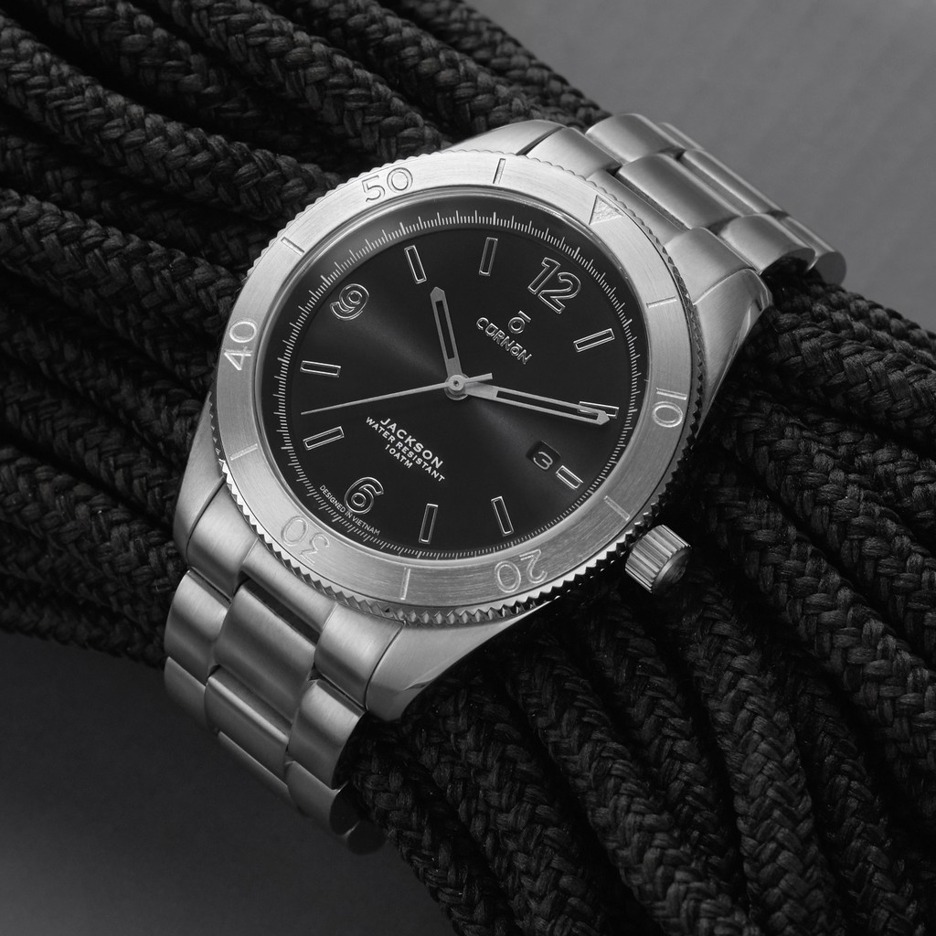 Đồng hồ nam Curnon Jackson Thunder dây kim loại chính hãng, thiết kế thể thao dễ đeo | BigBuy360 - bigbuy360.vn