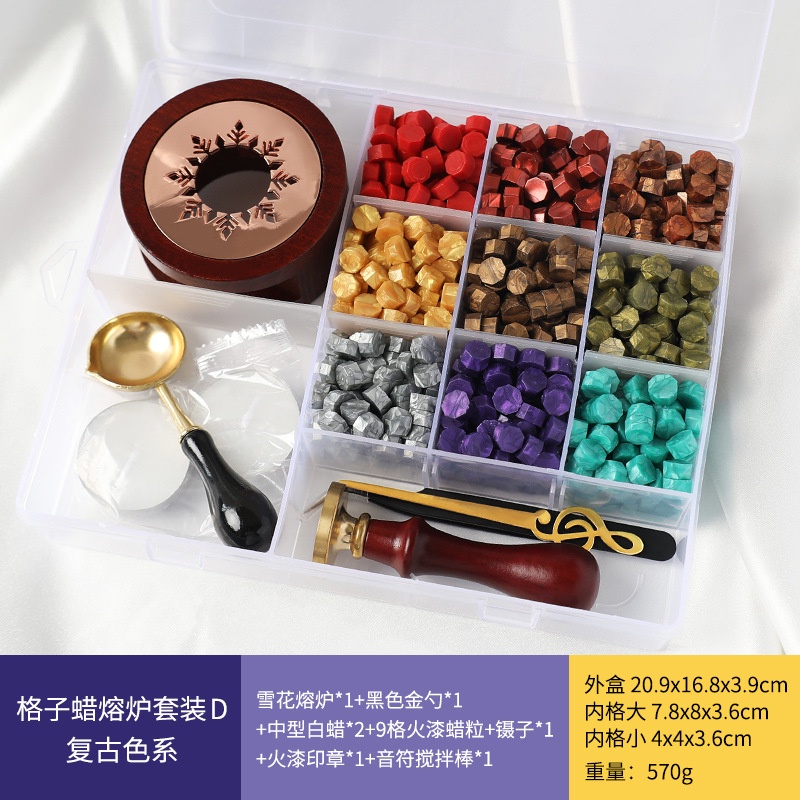 Bộ Dụng Cụ Đóng Dấu Sáp Bằng Đồng Đánh Bóng