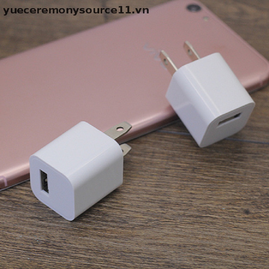 Củ sạc đa năng du lịch 5v 1a cổng USB kép gắn tường