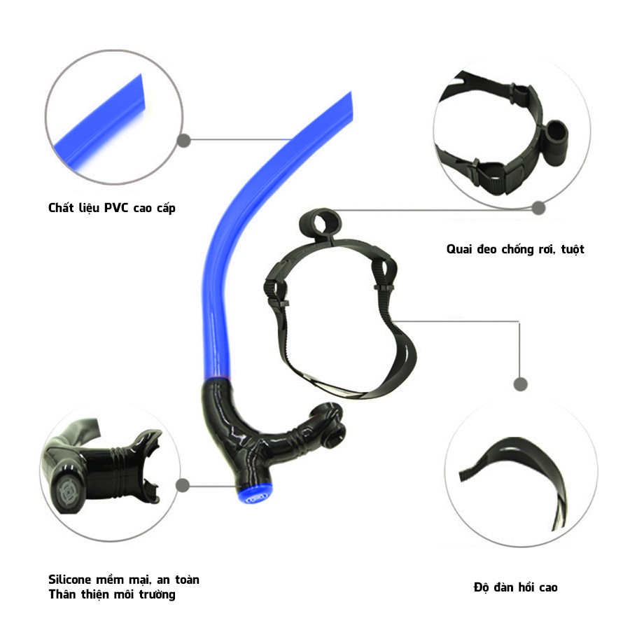Ống Thở Snorkel Lặn Biển Ngăn Sặc Nước Legaxi