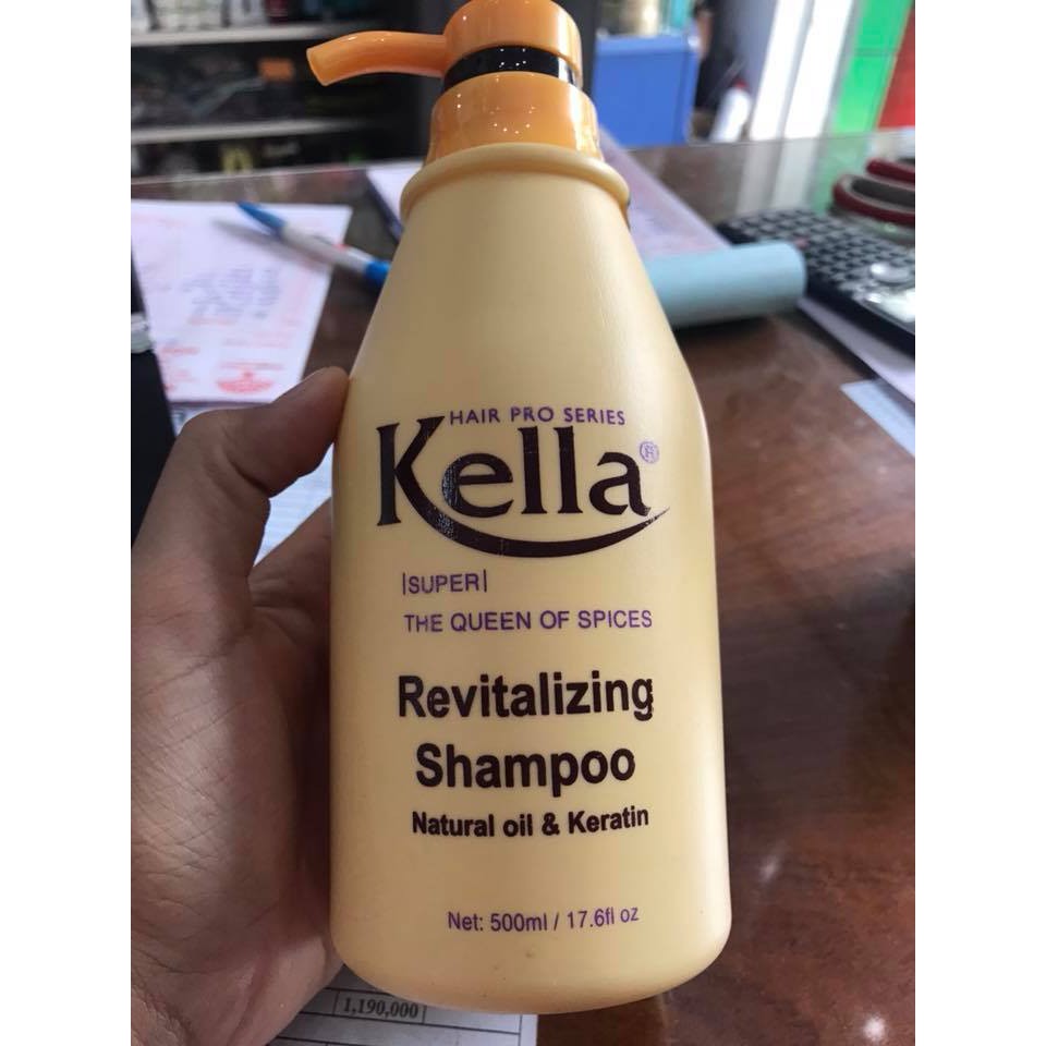[Có bán lẻ] Dầu gội + Dầu xả Kella vàng phục hồi tóc hư 500ml | BigBuy360 - bigbuy360.vn