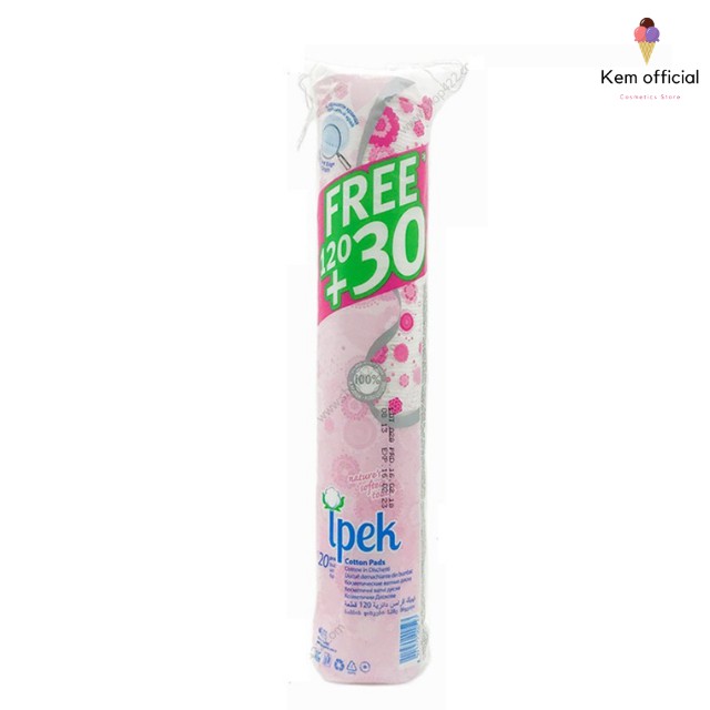 Bông Tẩy Trang Ipek Klasik Cotton Pads Thổ Nhĩ Kì Mềm Mịn - 150 Miếng