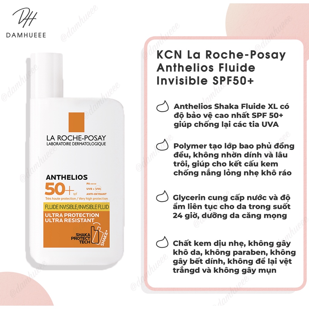 Kem chống nắng Invisible Fluide 50ml cho da hỗn hợp đến da thường