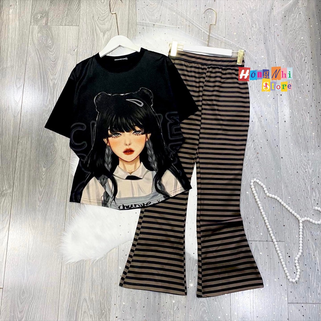 Quần Thun Dài Ống Loe Pass Sọc Lưng Thun Co Giãn Thoải Mái Ulzzang - MM