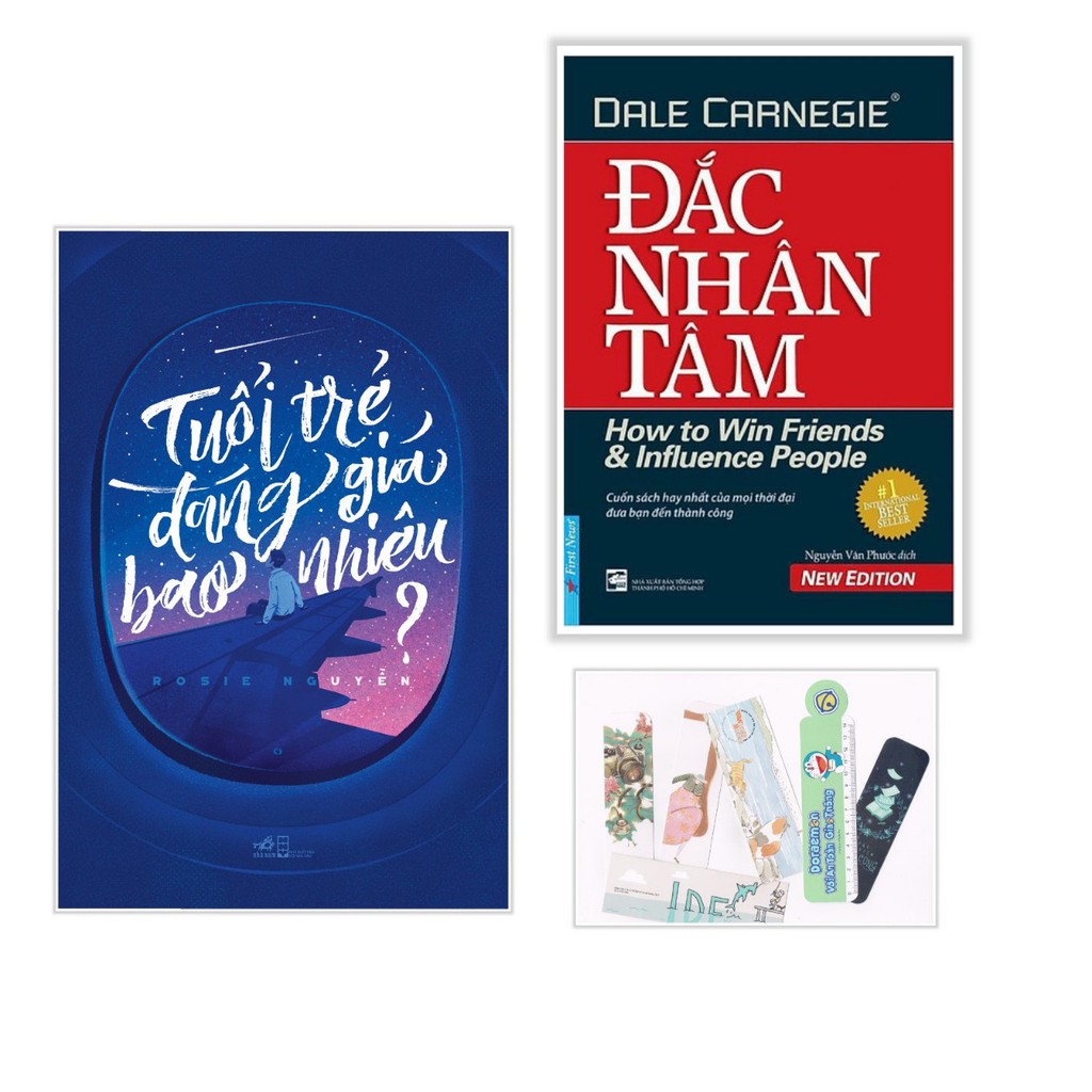 Sách - Combo Tuổi Trẻ Đáng Giá Bao Nhiêu + Đắc Nhân Tâm - tặng bookmark