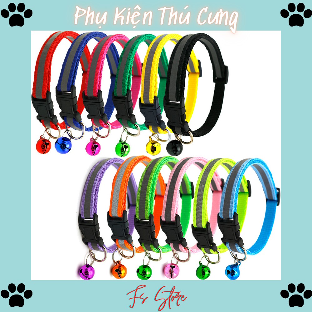 Vòng cổ cho mèo, Vòng cổ cho chó, Phản Quang, có chuông, V5