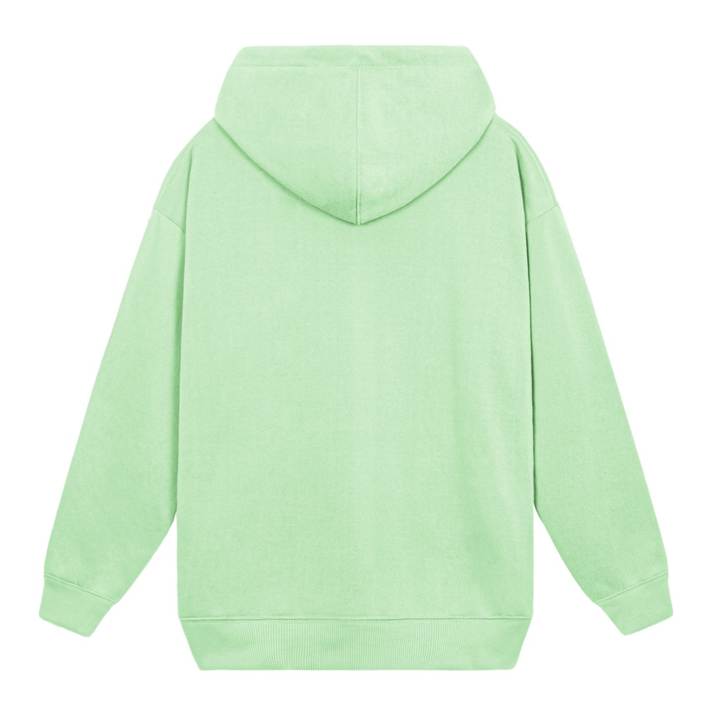 Áo Hoodie Màu Xanh Mint Thêu Logo Champion Sắc Nét Phía Trước Chất Liệu Nỉ Bông Cotton-Form Rộng Rãi Unisex Nam Nữ