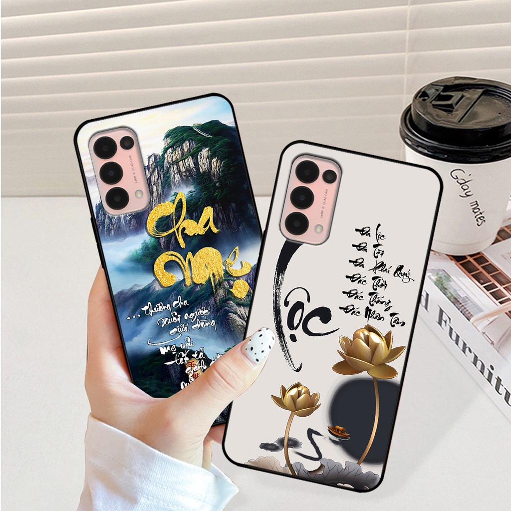 Ốp lưng Oppo Reno 5 4G / Reno 5 5G in hình phong cách chữ thư pháp cha mẹ, tài lộc