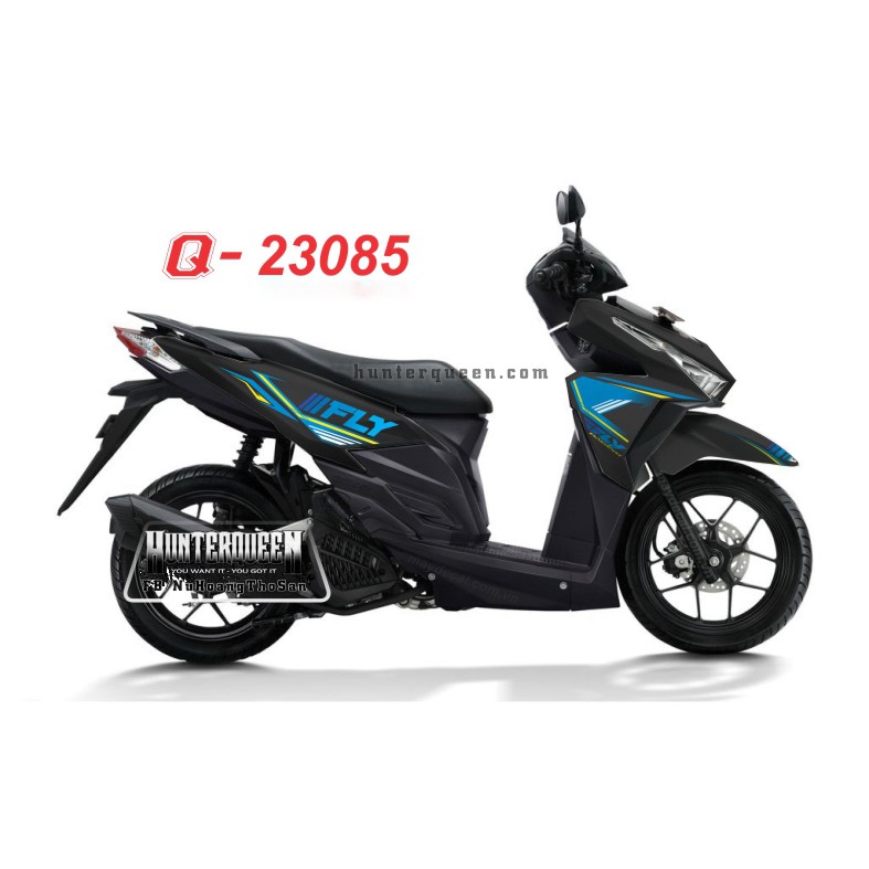 Tem rời dán xe Vario 2015. Tem xanh vàngThay đổi màu sắc và chi tiết theo yêu cầu. Sắc nét, bền màu