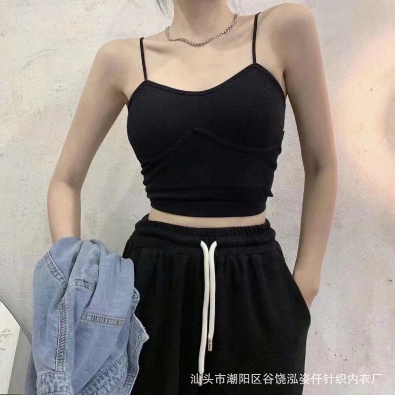 Áo ngực nữ - Áo bra gân tăm mút may cố định mỏng mềm mịn 1802