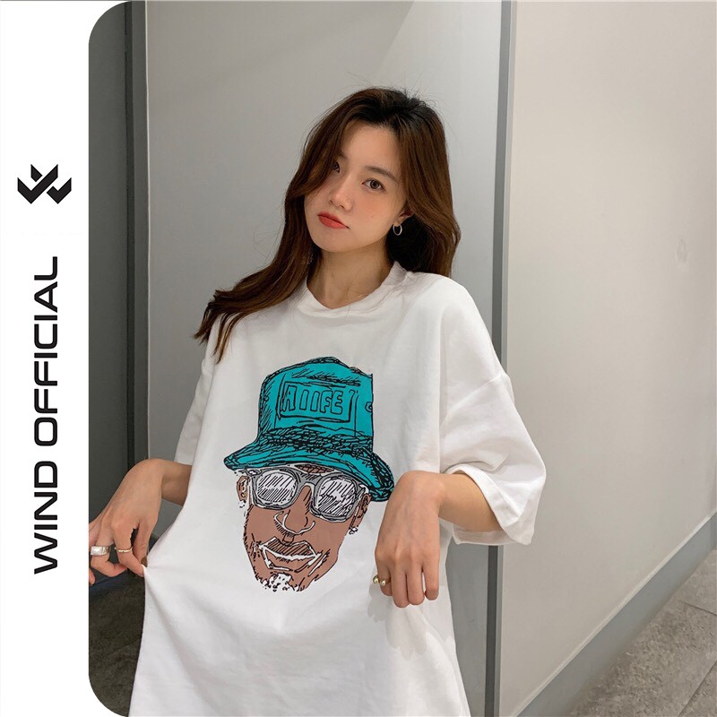 Áo phông nữ WIND unisex form rộng tay lỡ cotton ALLFE thời trang nam nữ ulzzang | BigBuy360 - bigbuy360.vn