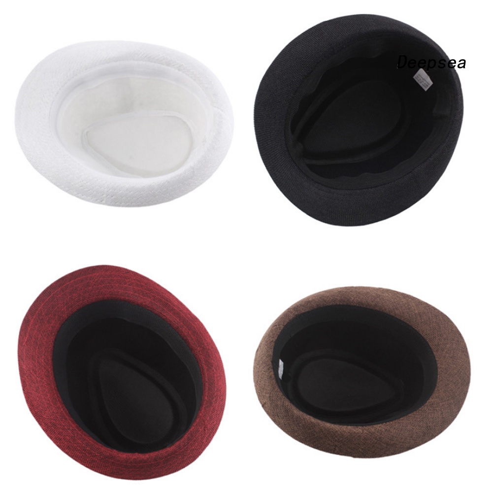 Áo Thun In Hình Dpss Thời Trang Năng Động❥Mũ Fedora Nỉ Rộng Vành Màu Trơn Chống Nắng Đi Biển Mùa Hè Cho Nam