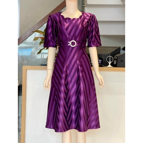 ĐẦM DỰ TIỆC VẢI THUN CO GIÃN HÀNG CAO CẤP