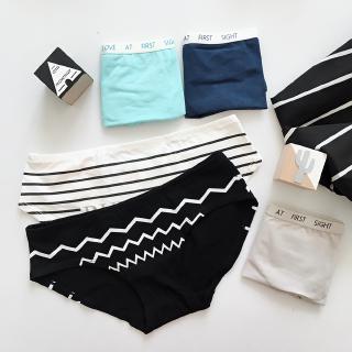 Quần Lót Cotton Tam Giác In Hình Cầu Vồng Phong Cách Retro Quyến Rũ Cho Nam Nữ