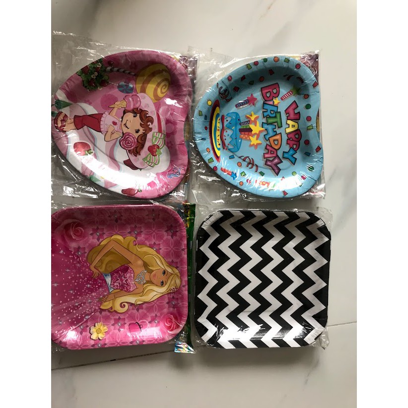 Ly, dĩa giấy sinh nhật (10 cái /set)