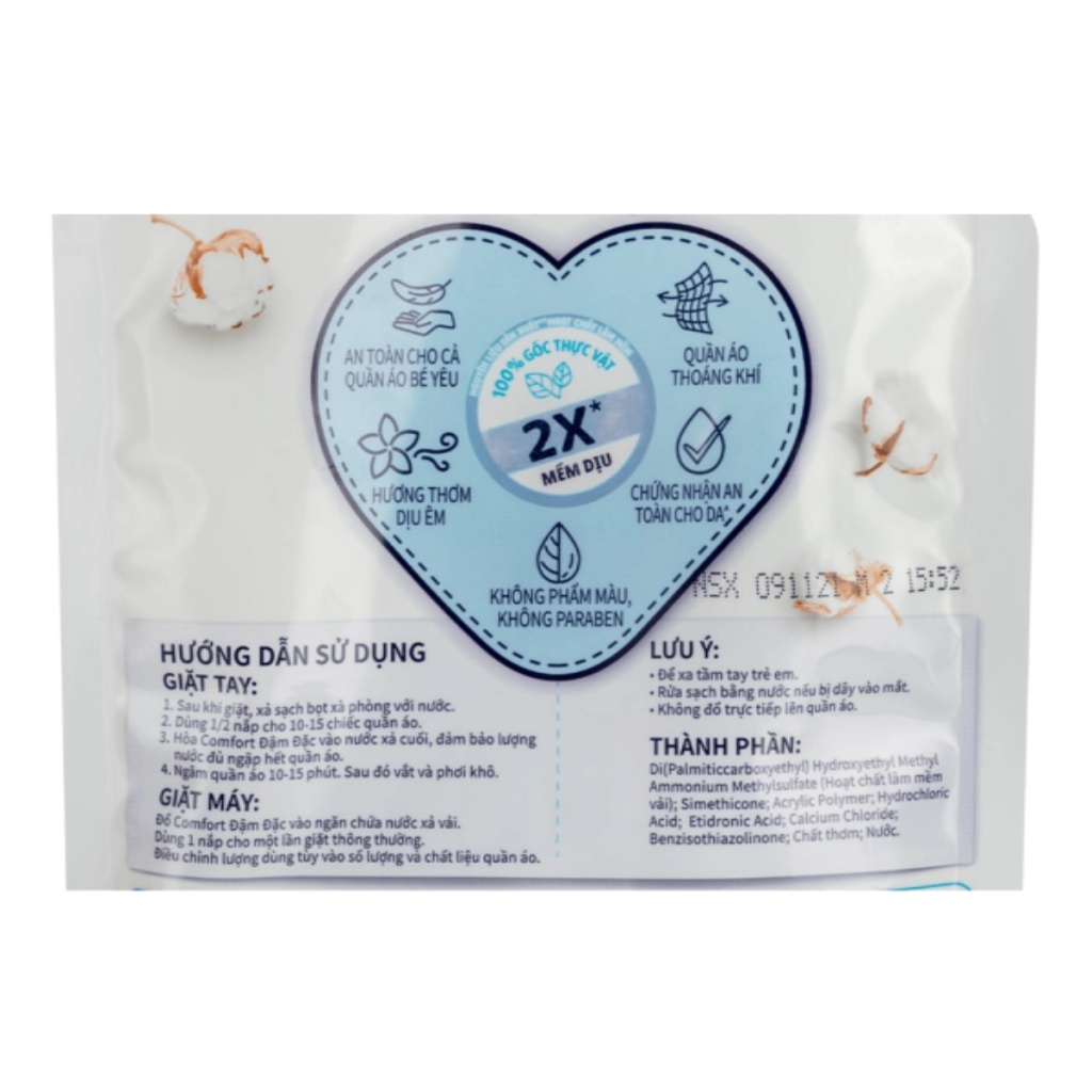Nước Xả Vải Comfort Cho Da Nhạy Cảm Túi 800ml