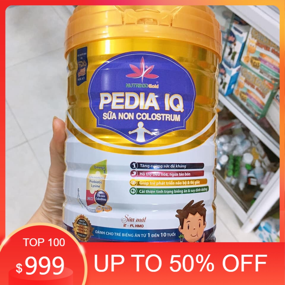 Sữa mát cho trẻ biếng ăn, suy dinh dưỡng bổ sung HMO Pedia IQ Nutrikidgold 900g