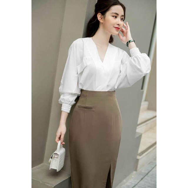 Áo Sơ Mi Nữ Trắng Công Sở CÁCH ĐIỆU