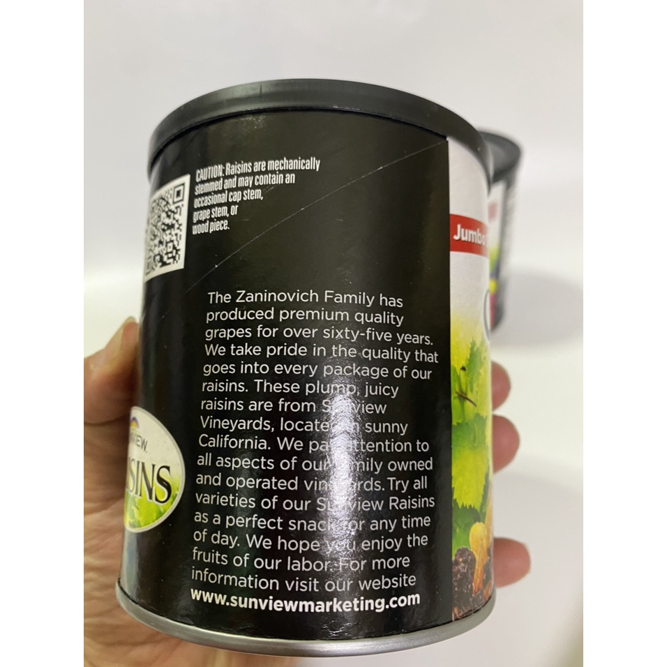 Nho khô Raisins Mỹ mix 3 loại 425gam