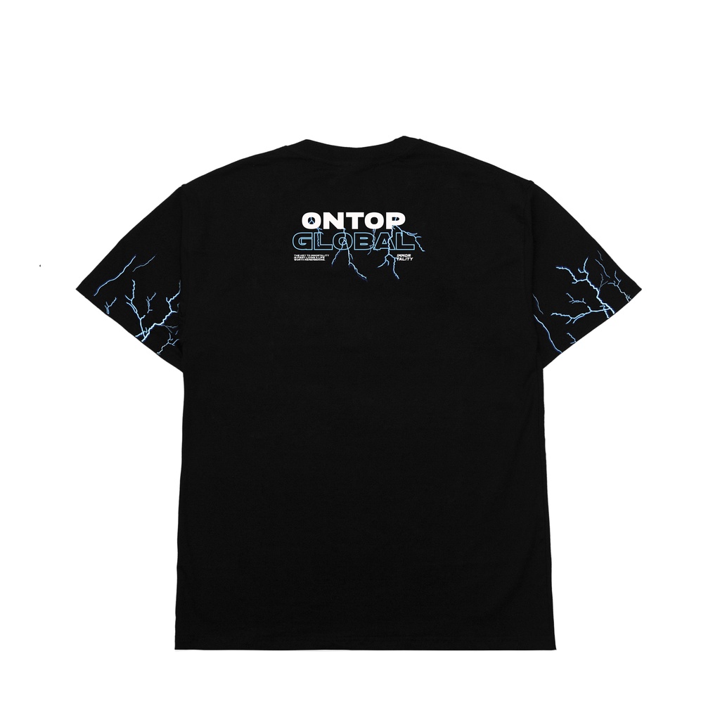 Áo thun nam tay lỡ form rộng màu đen Thunder local brand ONTOP | BigBuy360 - bigbuy360.vn