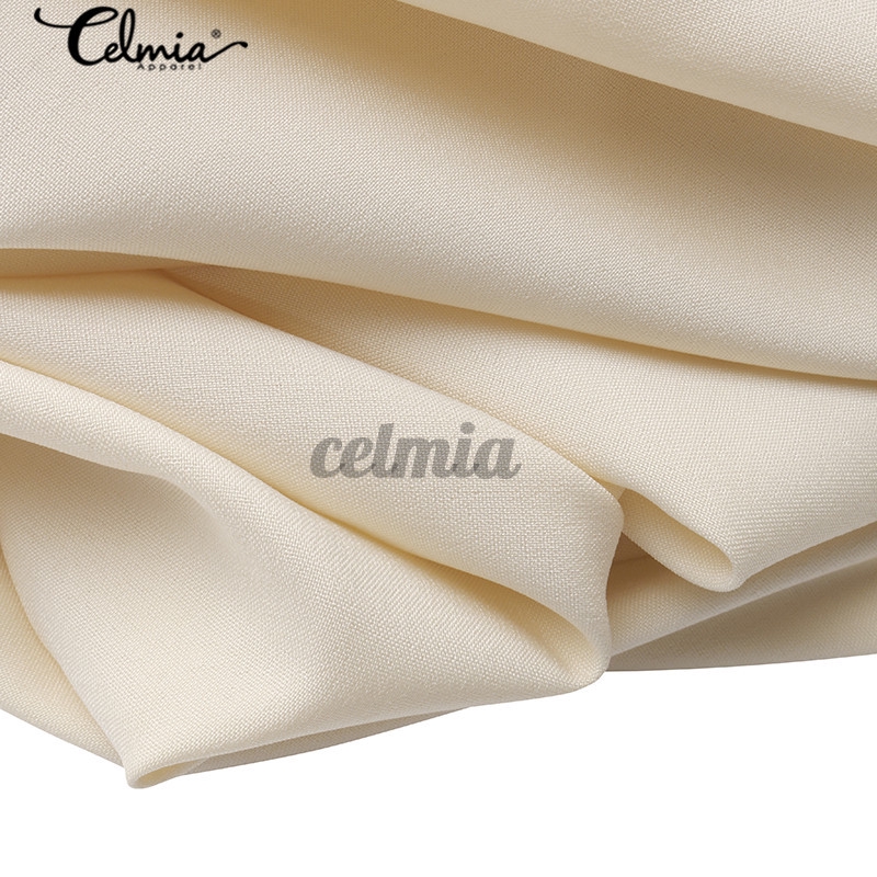 Đầm Celmia Dài Cổ Vuông Nút Trơn Vintage Thông Thường | BigBuy360 - bigbuy360.vn