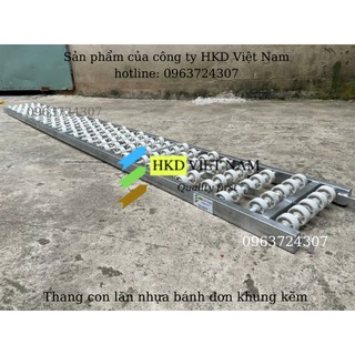 Thang con lăn nhựa bánh đơn (Thanh 1,5m có móc nối)