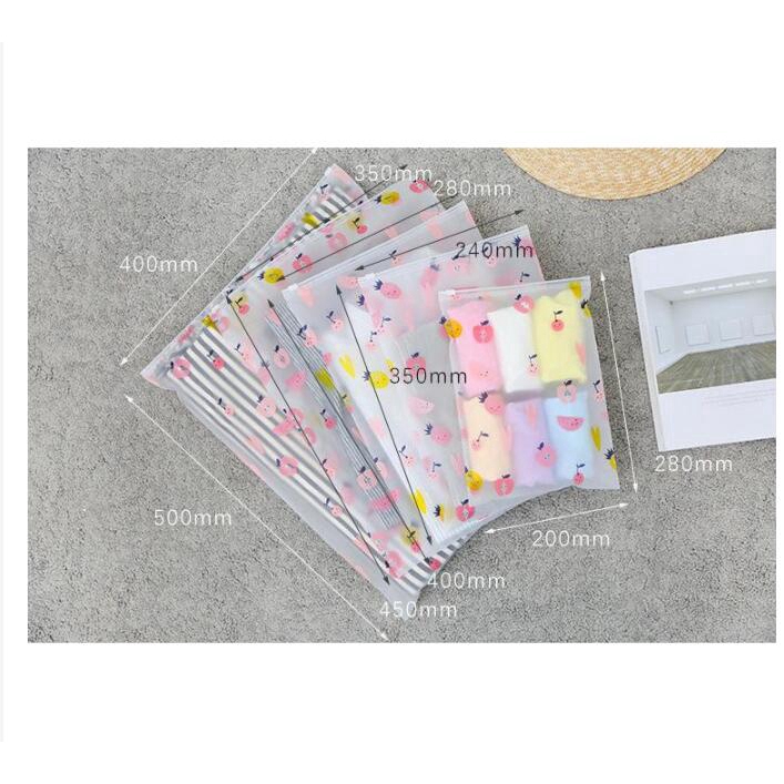 Túi Zip Mờ Trong Suốt Hình Trái Cây Đựng Đồ Du Lịch 1.bej