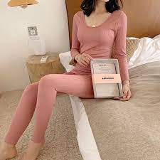 Bộ đồ mặc nhà, bộ giữ nhiệt len tăm ôm body hàng loại 1