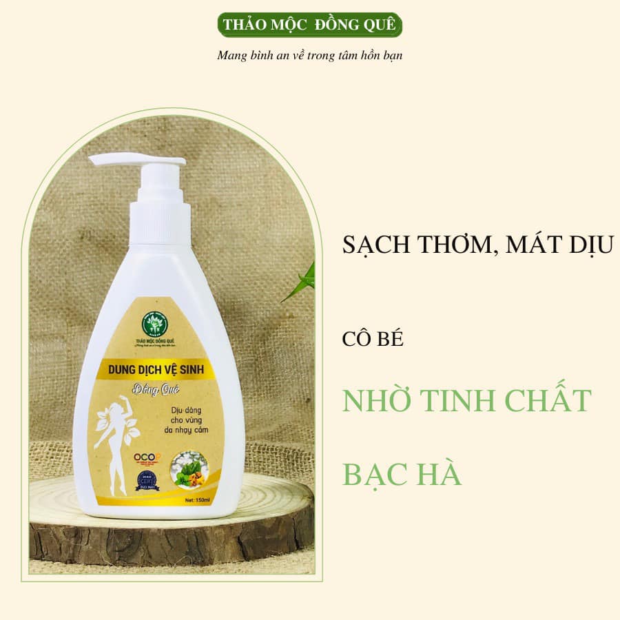 DUNG DỊCH VỆ SINH THẢO MỘC TINH CHẤT TRẦU KHÔNG Đồng quê Natural (handmade)