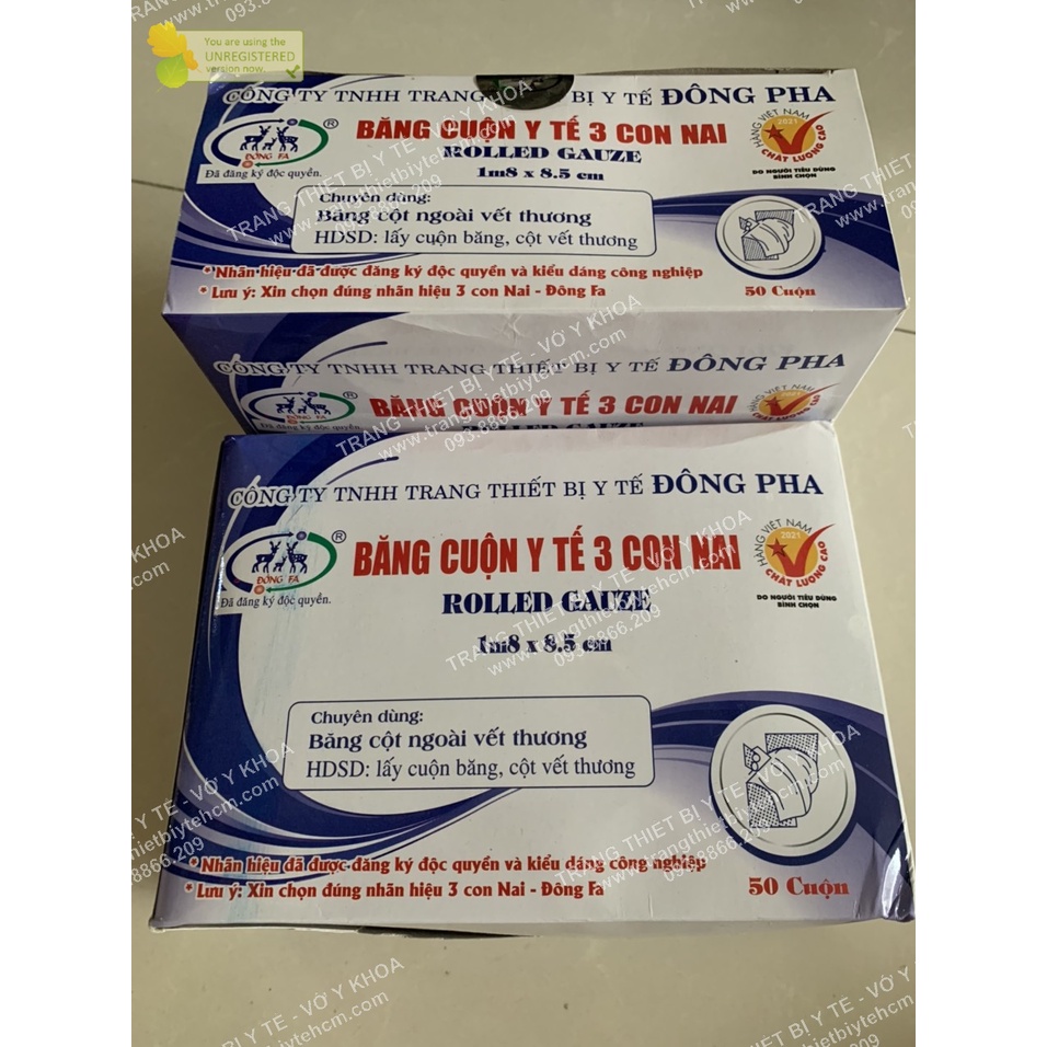 Băng cuộn y tế ĐÔNG PHA(loại lớn 1m8*8,5cm)