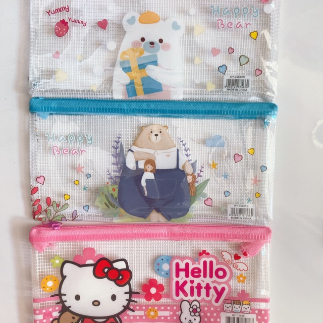 Túi zip lưới A6 đựng bút