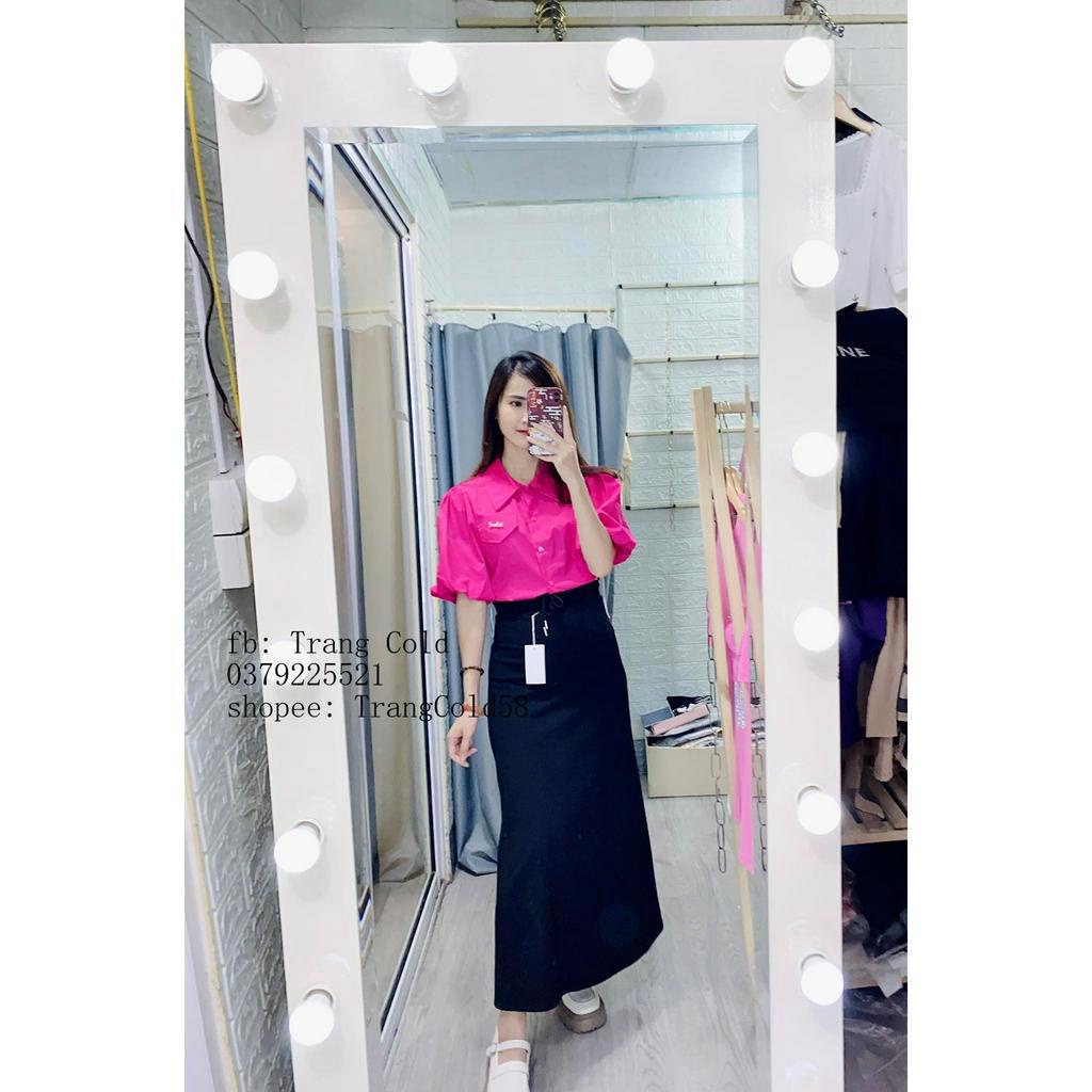 SƠ MI RÚT GẤU TAY BỒNG DÁNG CROPTOP