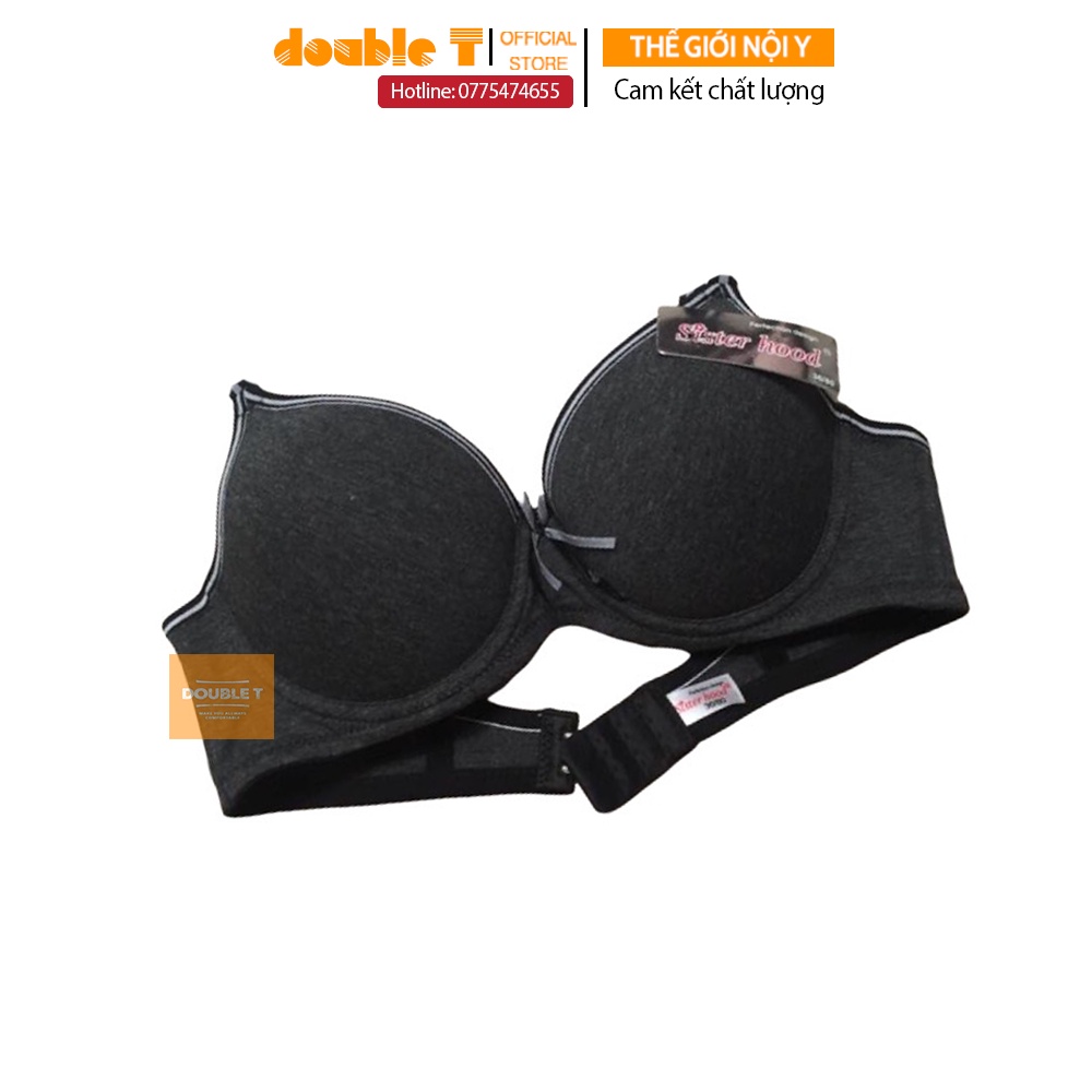 Áo ngực, áo lót thái lan, cotton thấm hút mồ hôi đệm mỏng, có gọng dễ thương Sisterhood cao cấp Double T#18020