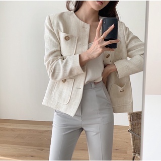 [Order] Áo khoác dạ tweed lót lụa