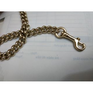 Dây xích Coach màu vàng nhạt dài 1,1m kèm 2 móc