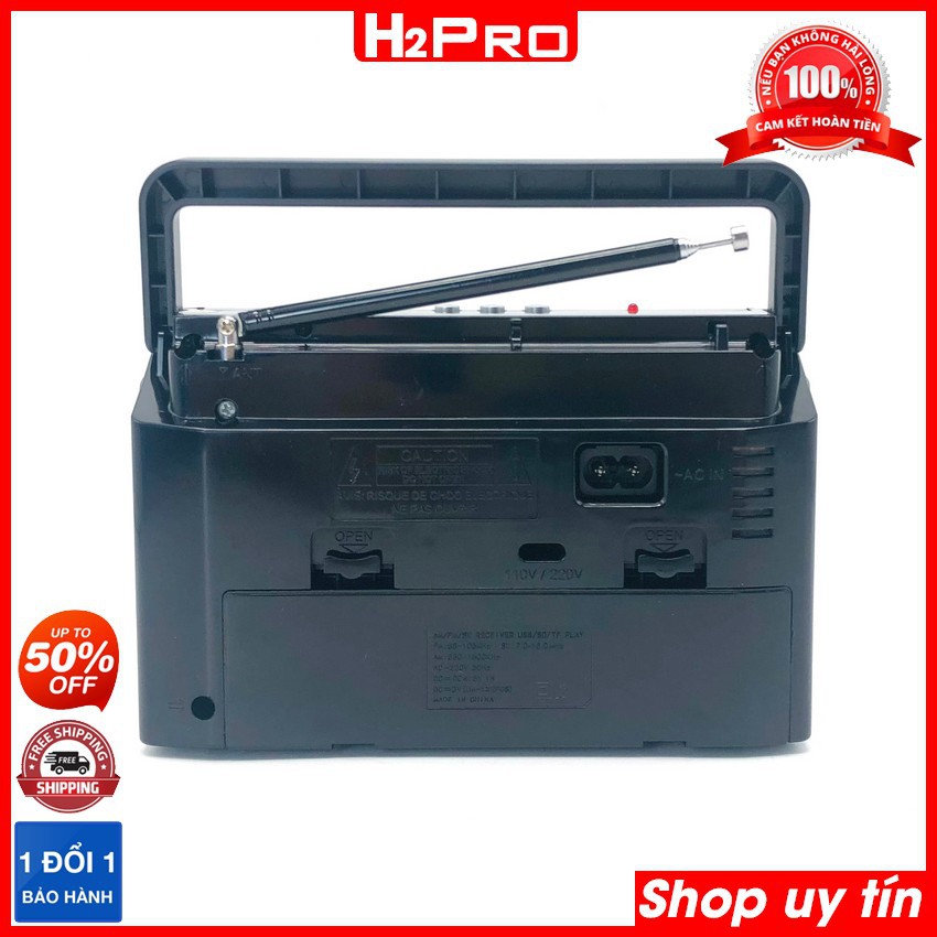 Đài radio Fepe FP-1372U H2Pro 3 band AM-FM-SW, đài radio sạc điện, có USB-Thẻ nhớ làm máy nghe nhạc mp3