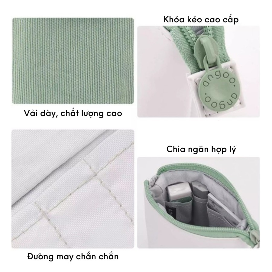 Túi bút vải đựng bút pop-up case nhiều ngăn, dễ thương cho học sinh - CrabThing