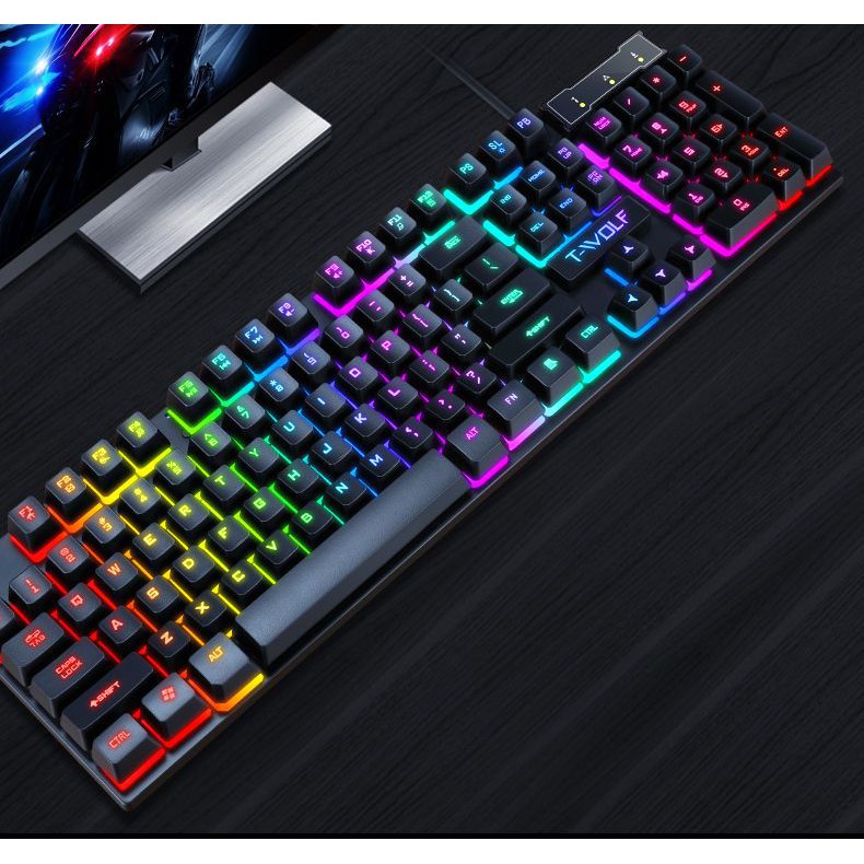 Bàn phím KAW game thủ,Bàn phím cơ loại dài H29 dành cho mọi game thủ, đèn LED cực chất