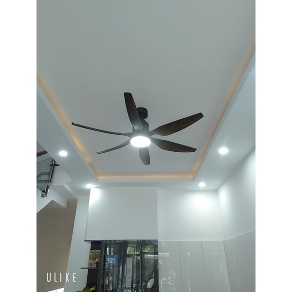 quạt trần đèn 6 cánh _66 in đèn 3 chế độ ánh sáng - 5  tốc độ gió _bảo hành 2 năm