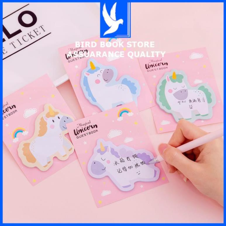 Giấy Note ghi chú Unicorn 𝑭𝒓𝒆𝒆𝒔𝒉𝒊𝒑 giấy nhớ Bird Book